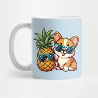 Summer corgi with sunglasses Mug